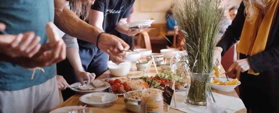Organic vegan buffet