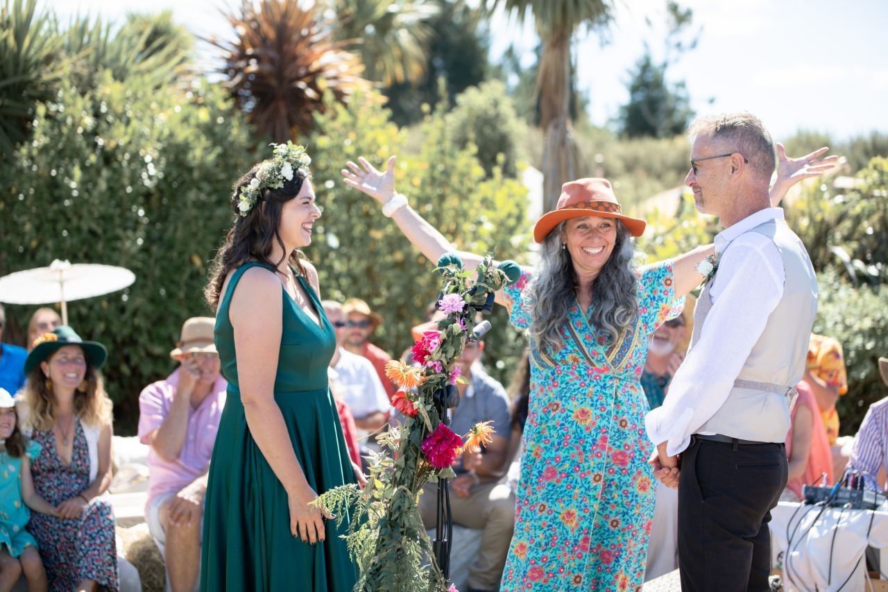 A joyful celebration outdoors